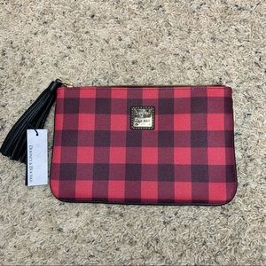NWT Dooney & Bourke Carrington Pouch Buffalo Plaid Red